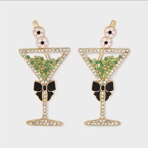 Halloween Martini Sugarfix Baublebar Pass the Spirits, Ghouls Night Out Earrings
